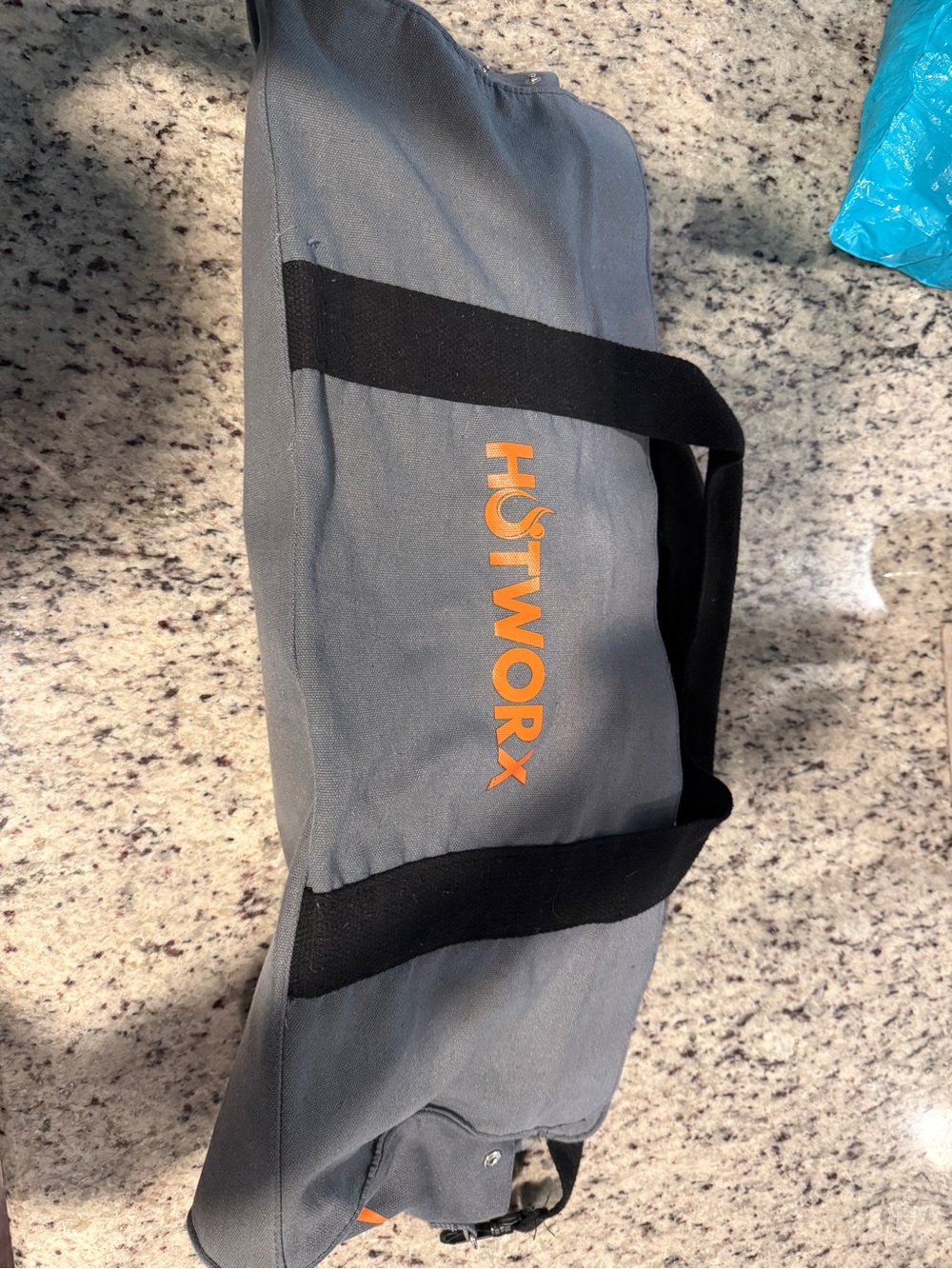 Hotworx Gray Duffel Bag with Orange Logo